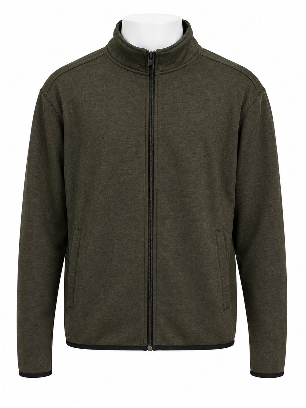 Size XL Mondetta Men’s Olive Full Zip‎ Performance Jacket Athletic Casual
